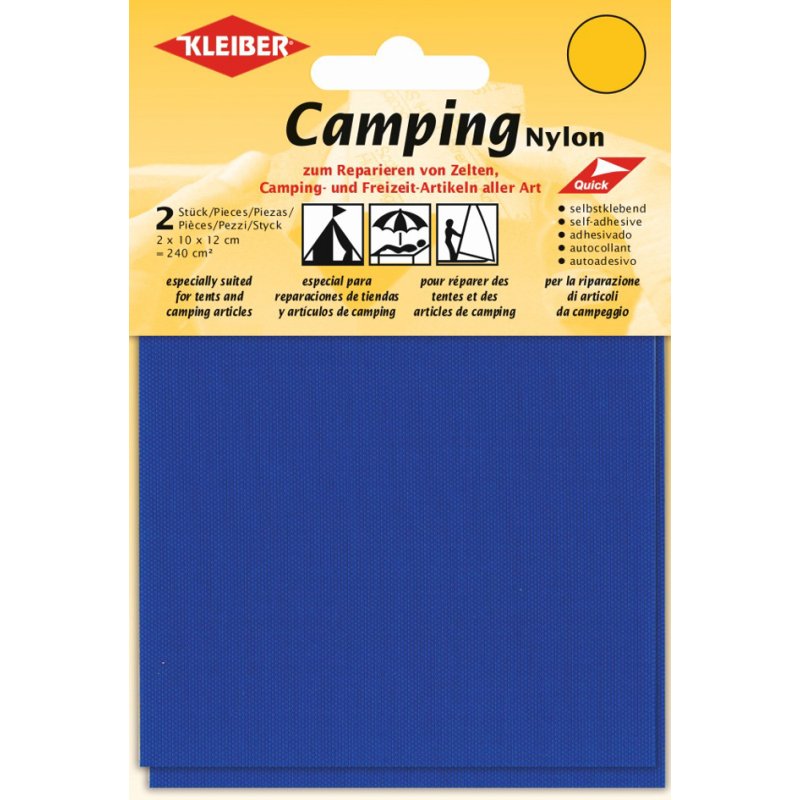 KLEIBER patchs de camping, autocollants, noir, 100×120 mm, 2 pièces