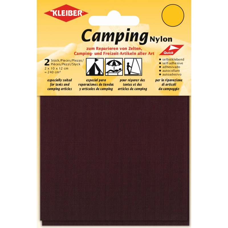 KLEIBER patchs de camping, autocollants, noir, 100×120 mm, 2 pièces