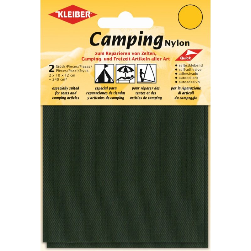 KLEIBER patchs de camping, autocollants, noir, 100×120 mm, 2 pièces