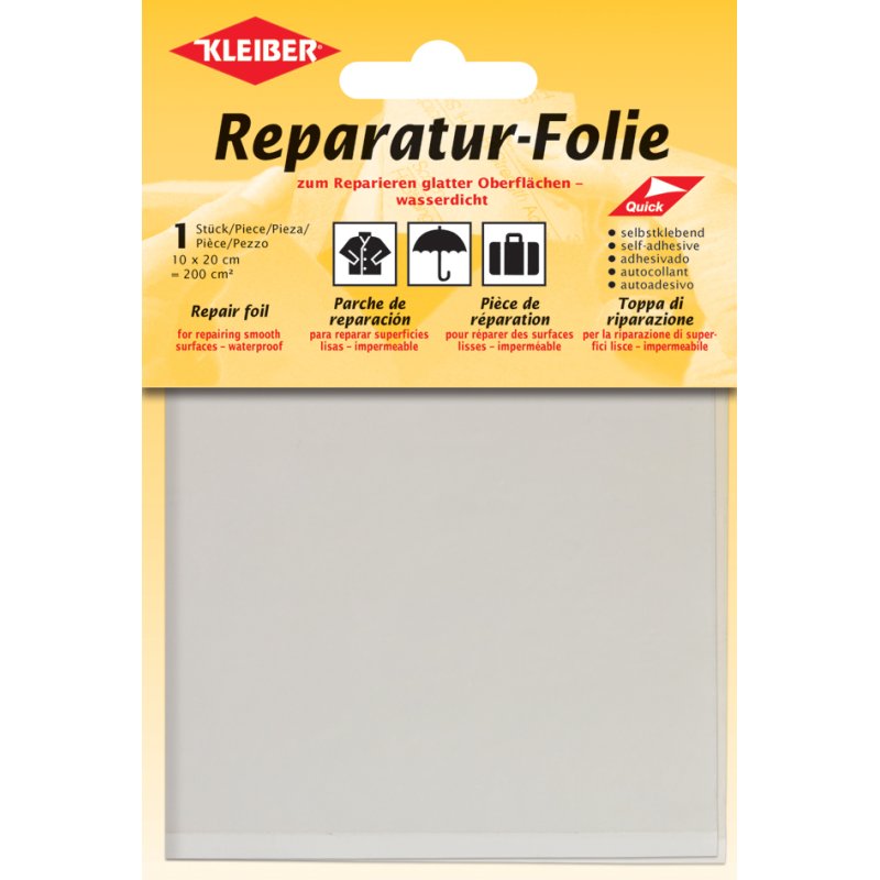 KLEIBER film de réparation, transparent, découpe personnalisable, 100×200 mm