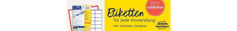 AVERY Zweckform etiketten universeel, herbruikbaar, 25,4 × 10 mm, wit
