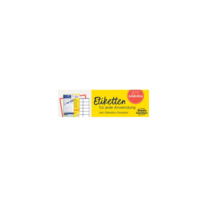 AVERY Zweckform étiquettes universelles, réutilisables, 96 × 50,8 mm, blanc
