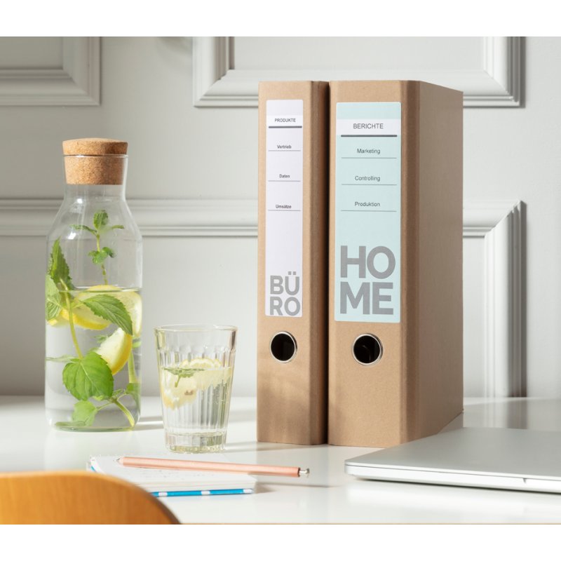 AVERY Zweckform étiquettes de classeur recyclées, 61×192 mm, blanc naturel, 40 pièces