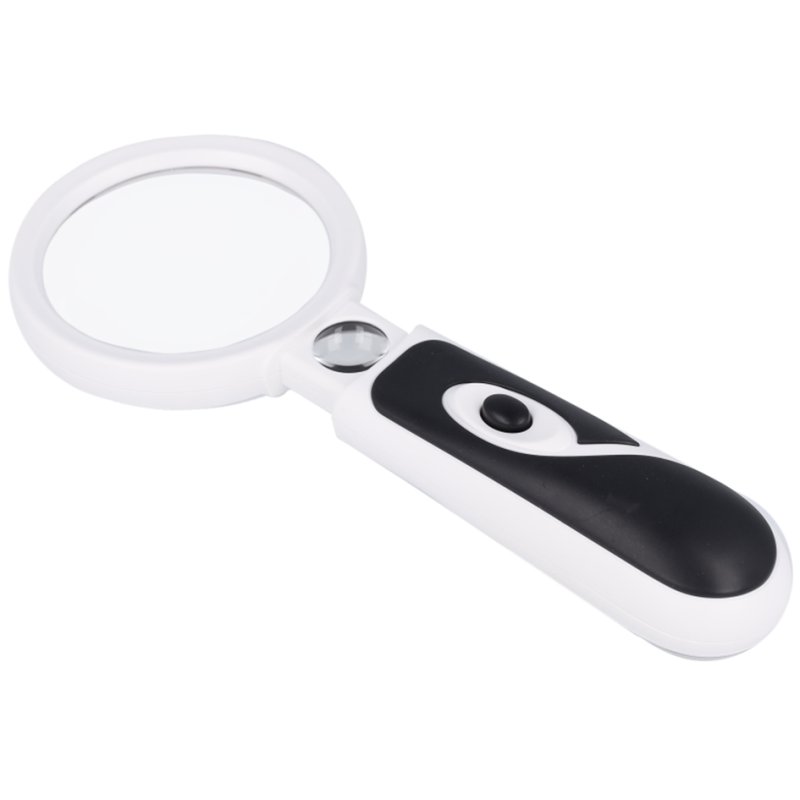 FIRST AID ONLY loep met LED-verlichting, rond, zwart/wit, 8x & 12x vergroting