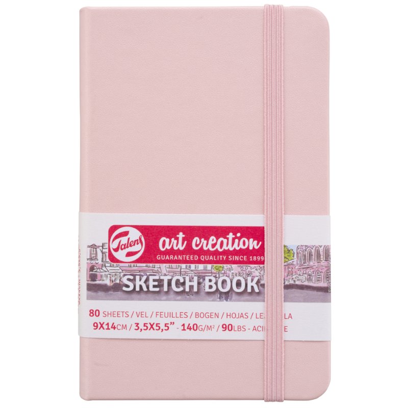 Royal Talens carnet de croquis, 90×140 mm, rouge corail, 80 feuilles