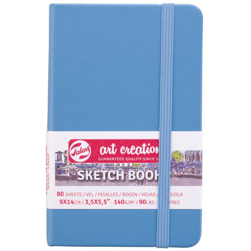 Royal Talens carnet de croquis, 90×140 mm, rouge corail, 80 feuilles