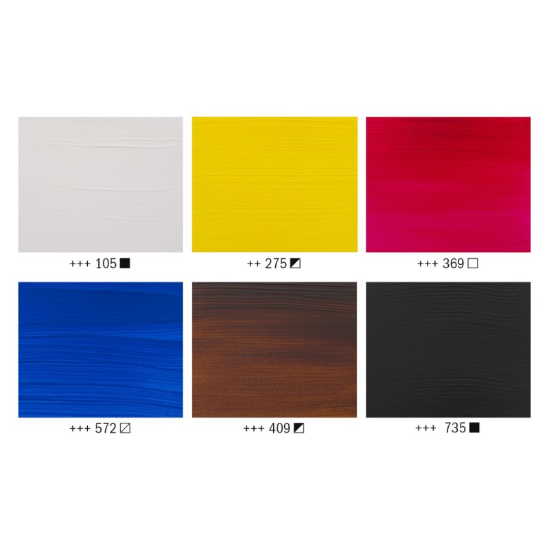 Royal Talens Amsterdam acrylic paint Primary set, 6 × 20 ml