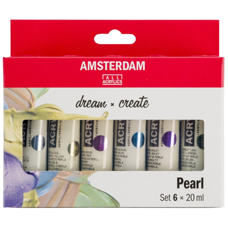 Royal Talens Amsterdam acrylic paint Pearl, pearlescent effect, 6 × 20 ml