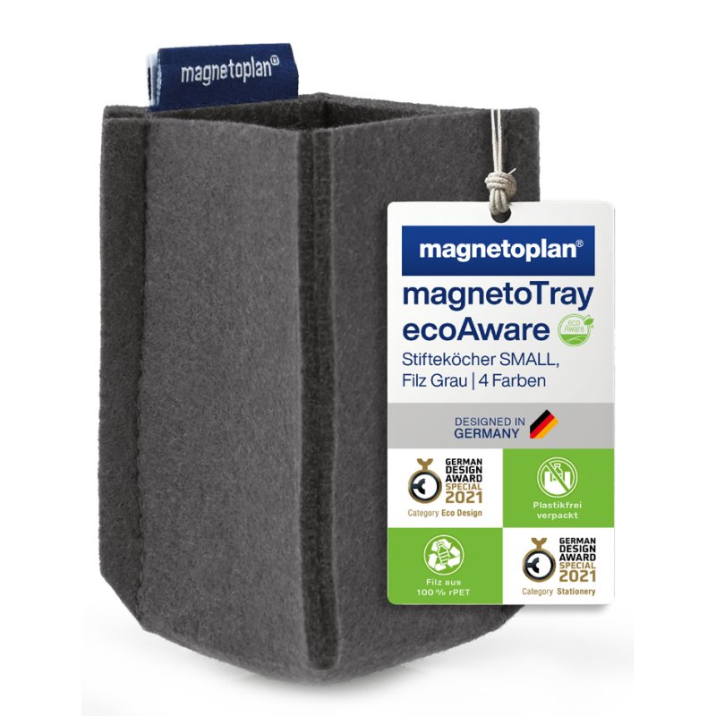 magnetoplan Porte-stylos magnetoTray petit, rouge, 60×60×100 mm