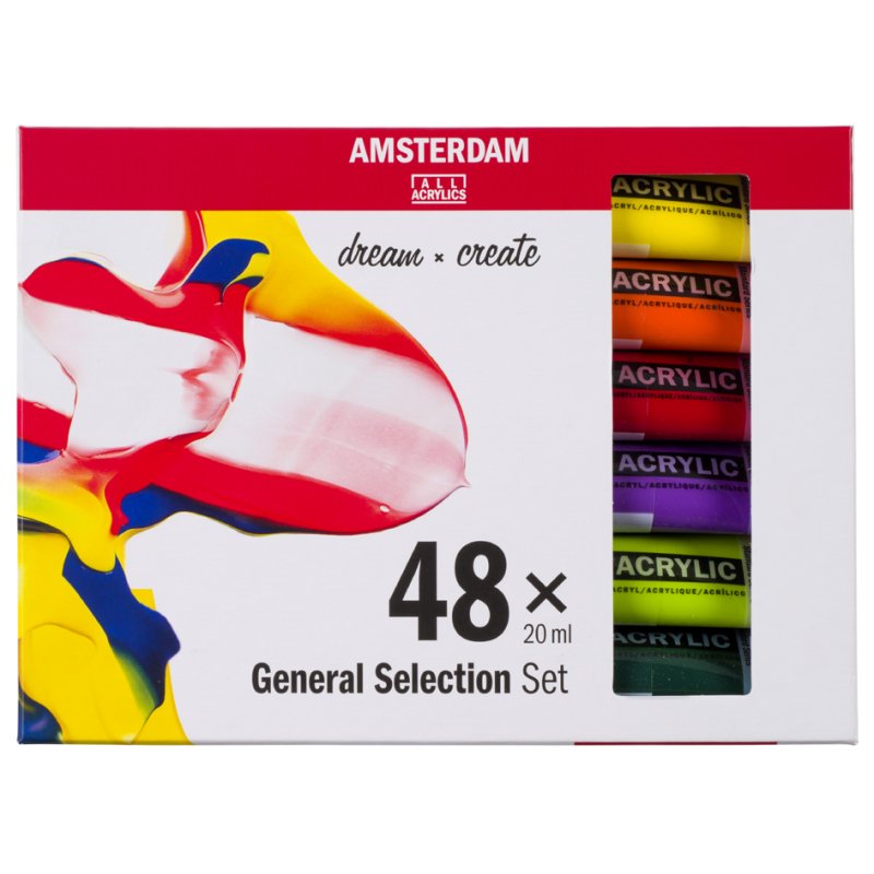 Royal Talens Amsterdam peinture acrylique General Selection set, 48×20 ml