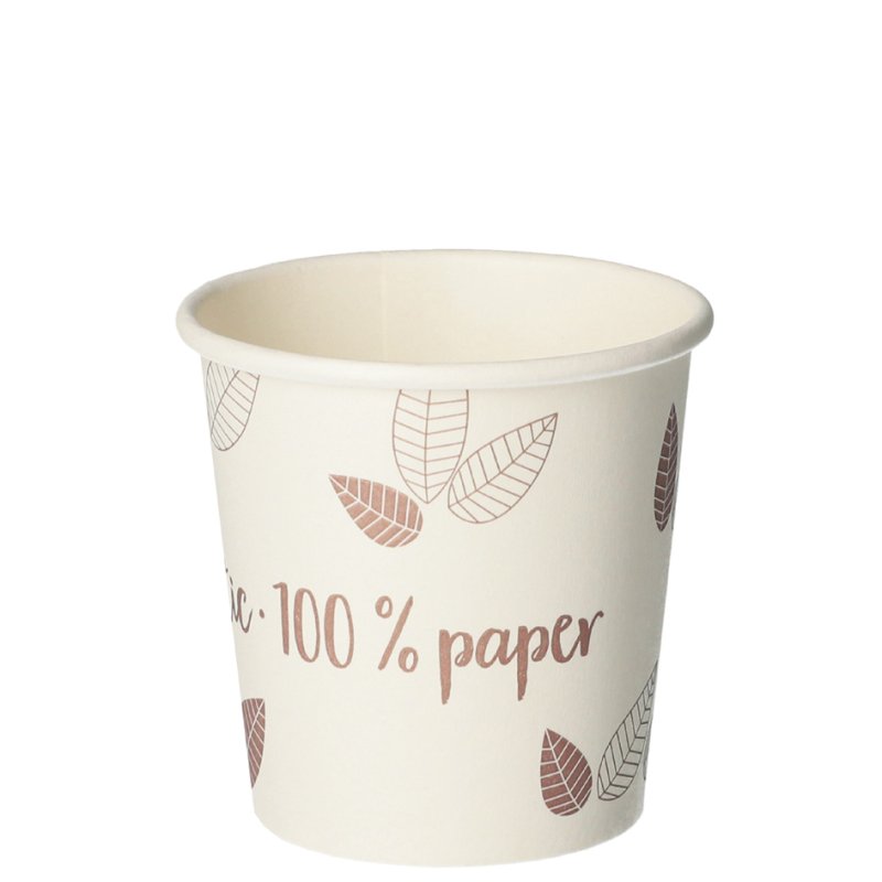 PAPSTAR gobelets à boire en carton 'pure' ZERO, 0,4 l, beige/marron, 50 pièces