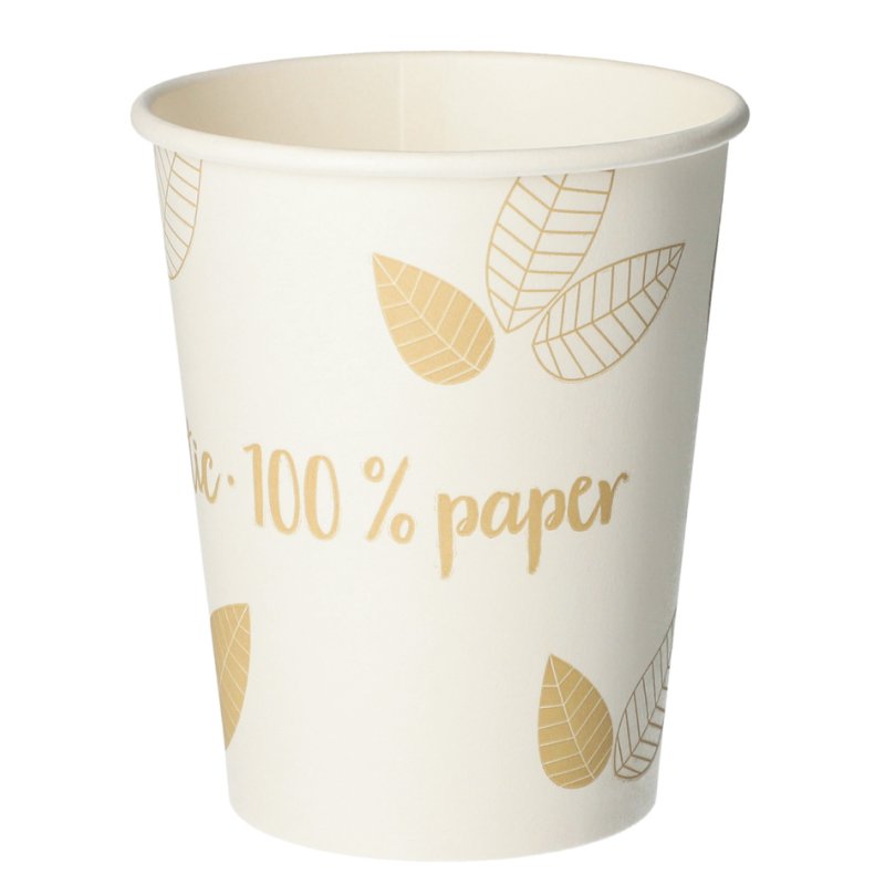 PAPSTAR gobelets à boire en carton 'pure' ZERO, 0,4 l, beige/marron, 50 pièces