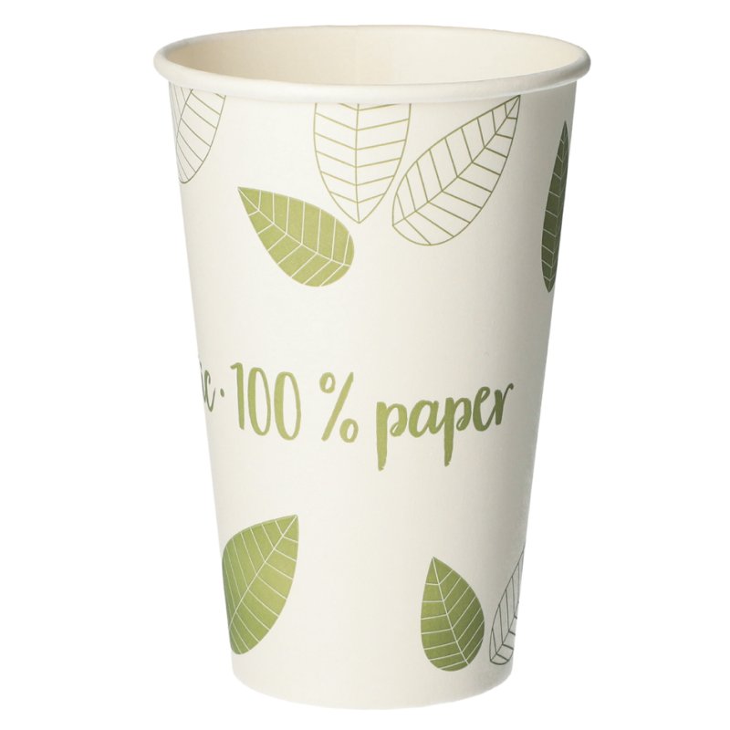 PAPSTAR gobelets à boire en carton 'pure' ZERO, 0,4 l, beige/marron, 50 pièces