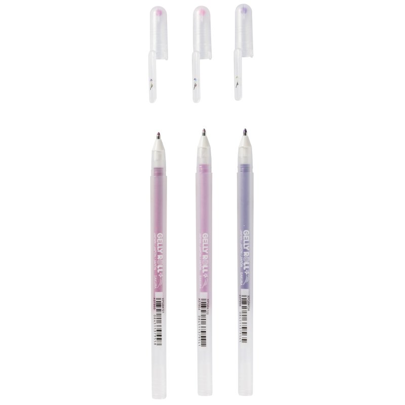SAKURA Gelly Roll Stardust stylos gel Ocean, effet paillettes, 3 pièces