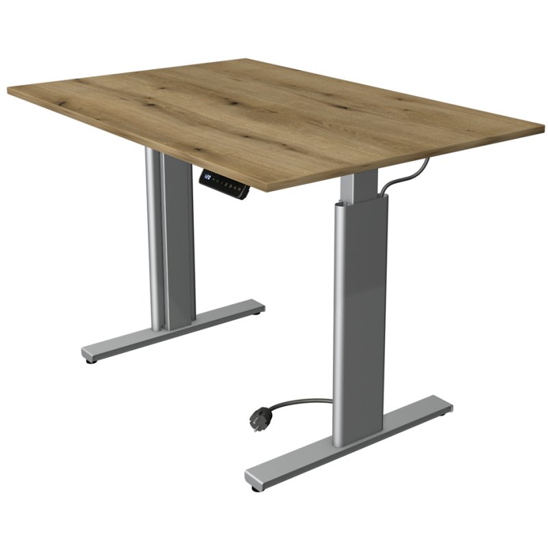 kerkmann bureau assis-debout Move 3 tube, réglage électrique, 1200×800 mm, chêne