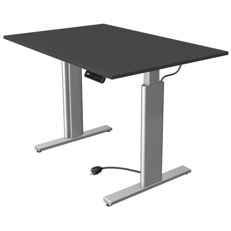 kerkmann bureau assis-debout Move 3 tube, réglage électrique, 1200×800 mm, chêne