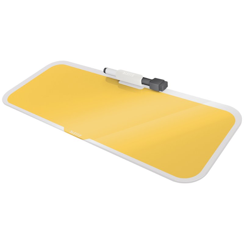 LEITZ tableau mémo en verre Cosy, jaune, 380×150×60 mm