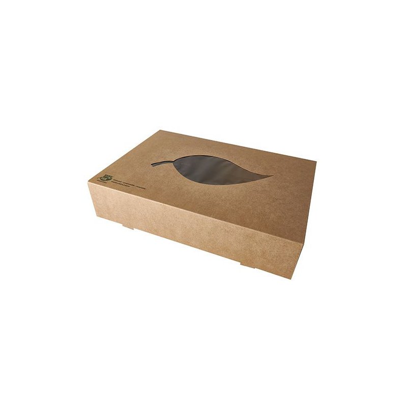 PAPSTAR boîte de catering Pure, marron, 464×313×80 mm, 10 pièces