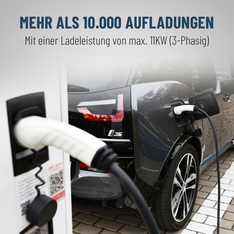 IWH laadkabel elektrische auto, 2x Type 2 stekker, 3-fasig, 5 m