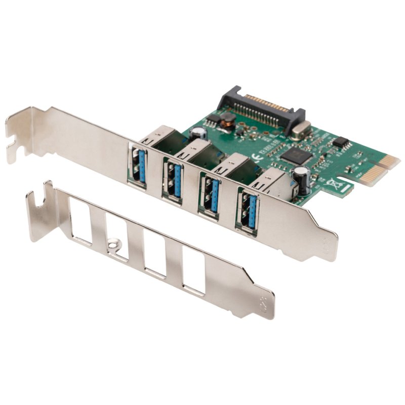 DIGITUS USB 3.0 PCI-Express kaart, 4 poorten, 5 Gbps