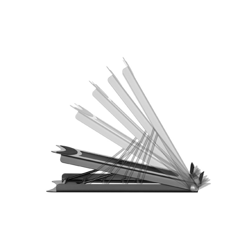 DIGITUS laptopstandaard mobiel, staal, zwart, verstelbaar