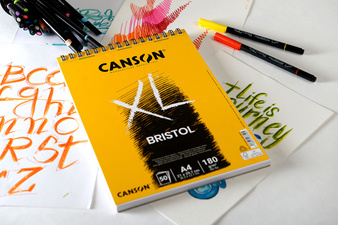 CANSON schetsblok Bristol XL, A4, spiraalgebonden, 50 vel