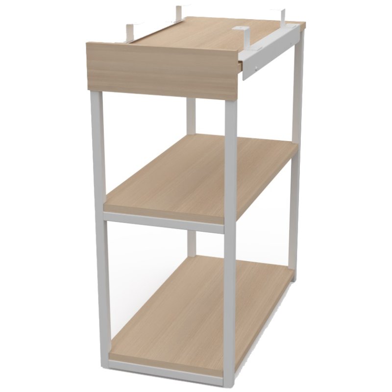 PAPERFLOW bureau easyHome LV12, blanc/chêne, 110×60×74 cm