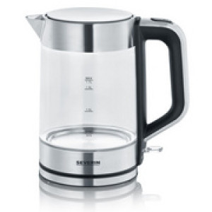 SEVERIN glazen waterkoker WK 3420, 1,7 liter, glas/roestvrij staal