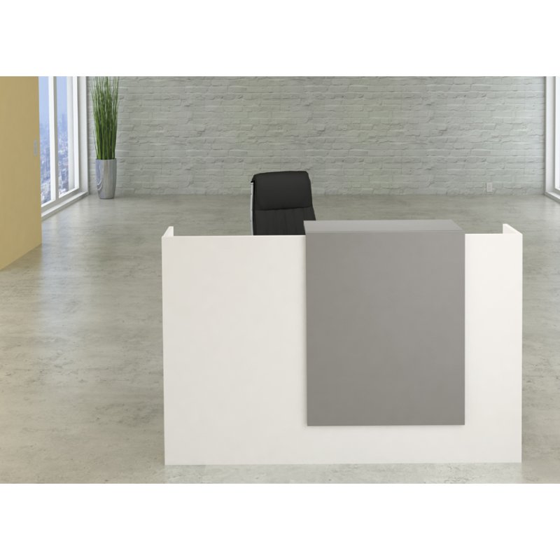 kerkmann balie Sydney, wit/grafiet, 160×80×75 cm