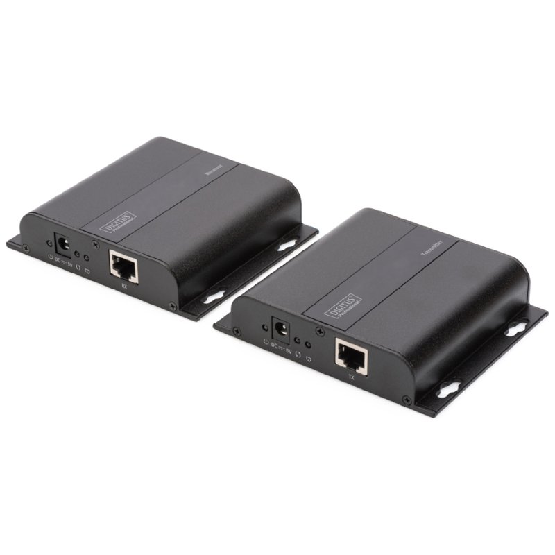 DIGITUS 4K HDMI extender set, via network cable, black, 120 m
