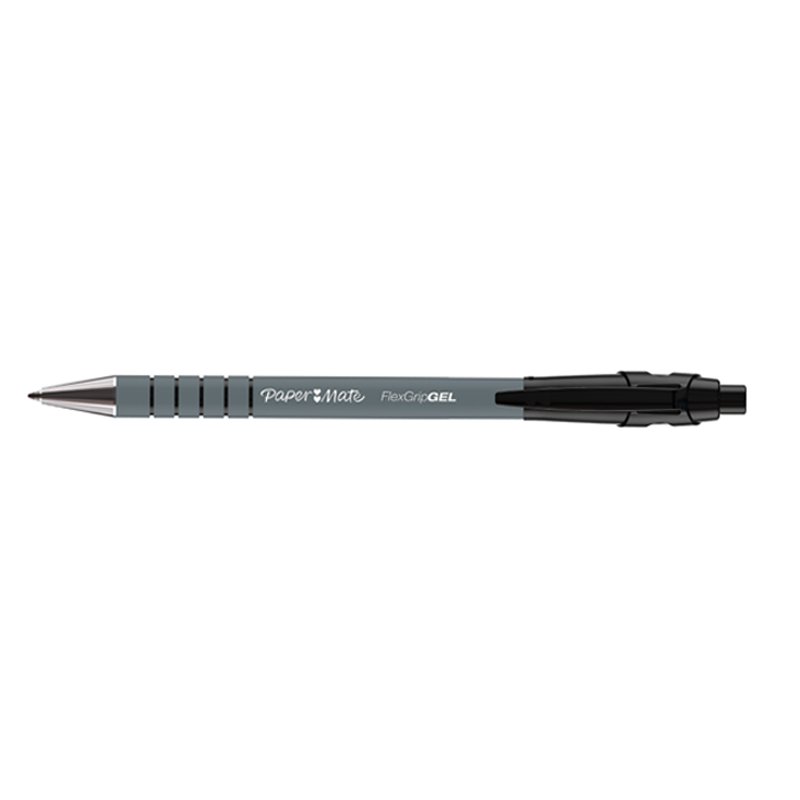 PAPER:MATE FlexGrip stylos gel, noir, 0,7 mm, clic