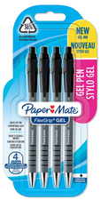 PAPER:MATE gelpennen FlexGrip GEL, zwart, 0,7 mm, 4 stuks