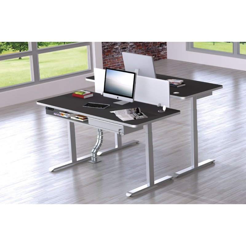 kerkmann bureau assis-debout Move 4 Premium, réglage électrique, blanc, 160×80 cm