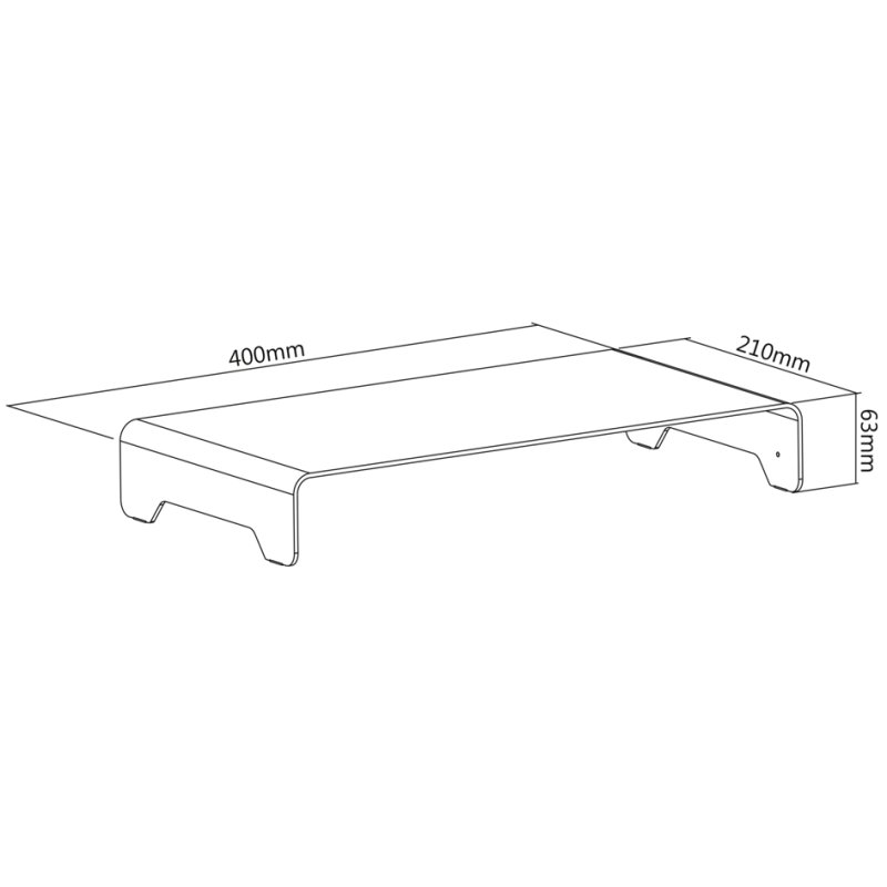 DIGITUS monitorstandaard, aluminium, zilver, 10 kg draagkracht