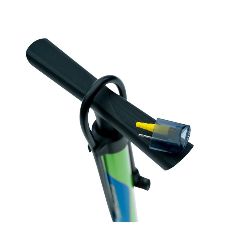 FISCHER pompe sur pied Plus Volume, vert/bleu, manomètre, tous les valves, 8 bar