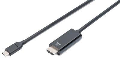 DIGITUS USB-C naar HDMI-A kabel, 5 meter, zwart, 4K 60Hz