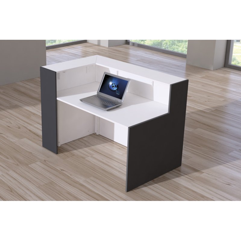 Kerkmann comptoir d'angle BARI, 1500×950×1080 mm, anthracite
