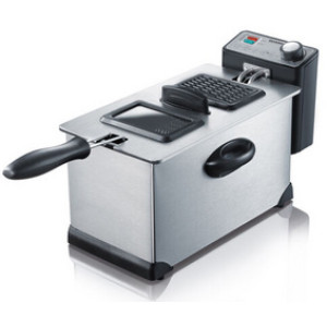 SEVERIN friteuse FR 3431, 3 liter, 2000 watt, zilver/zwart