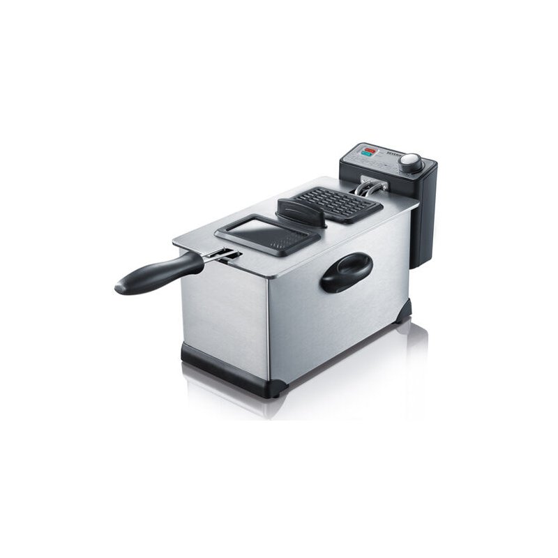 SEVERIN friteuse FR 3431, 3 liter, 2000 watt, zilver/zwart