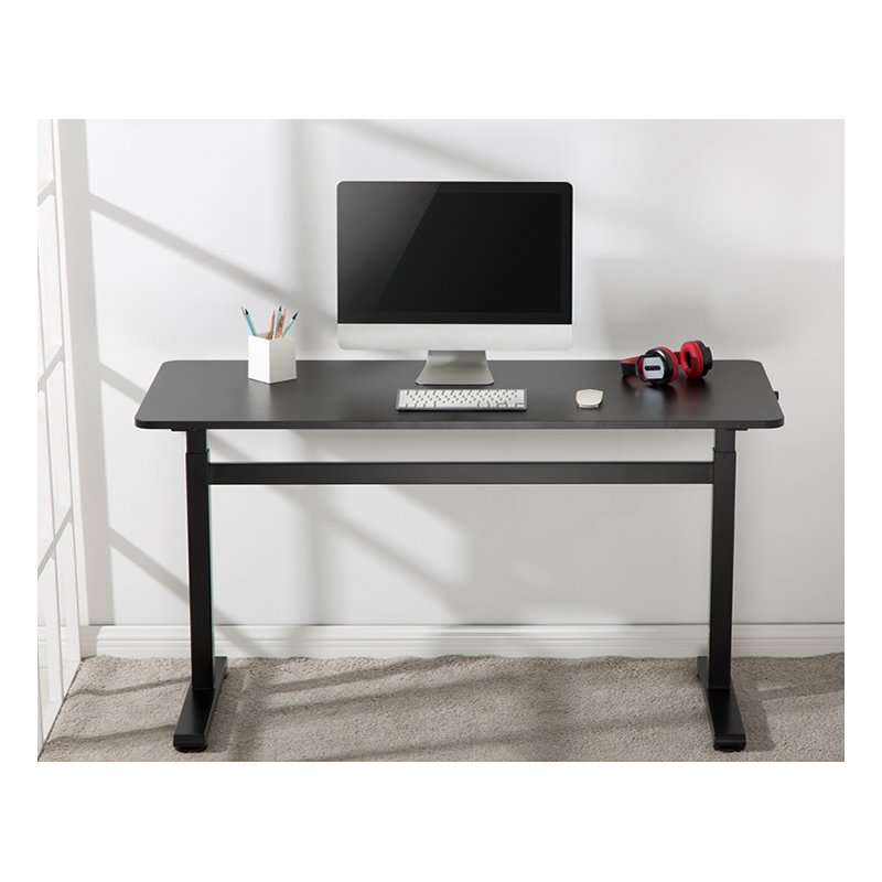 LogiLink bureau assis-debout, réglable manuellement, blanc, 140 cm de large