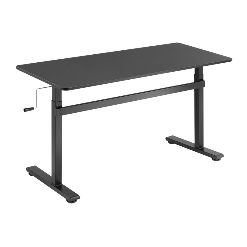 LogiLink bureau assis-debout, réglable manuellement, blanc, 140 cm de large