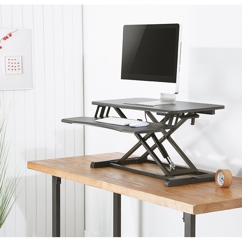 LogiLink bureau assis-debout pour 1 écran, noir, réglage hauteur 110-505 mm