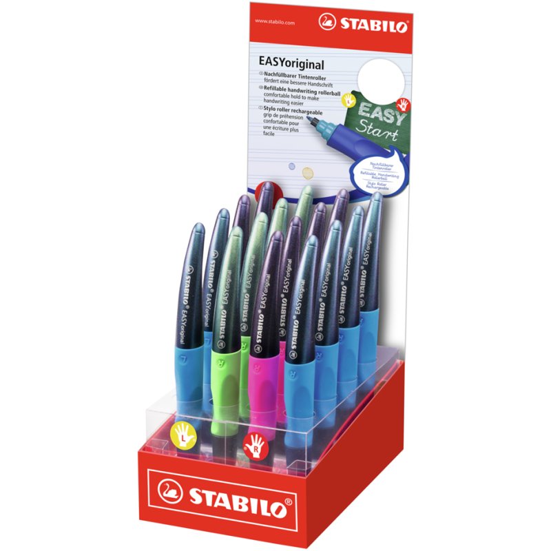 STABILO rollerball EASYoriginal Holograph Edition, présentoir, 0,5 mm, 9 pièces