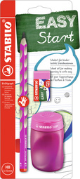 STABILO schrijfset EASYgraph linkshandigen, blauw, HB 3,15 mm