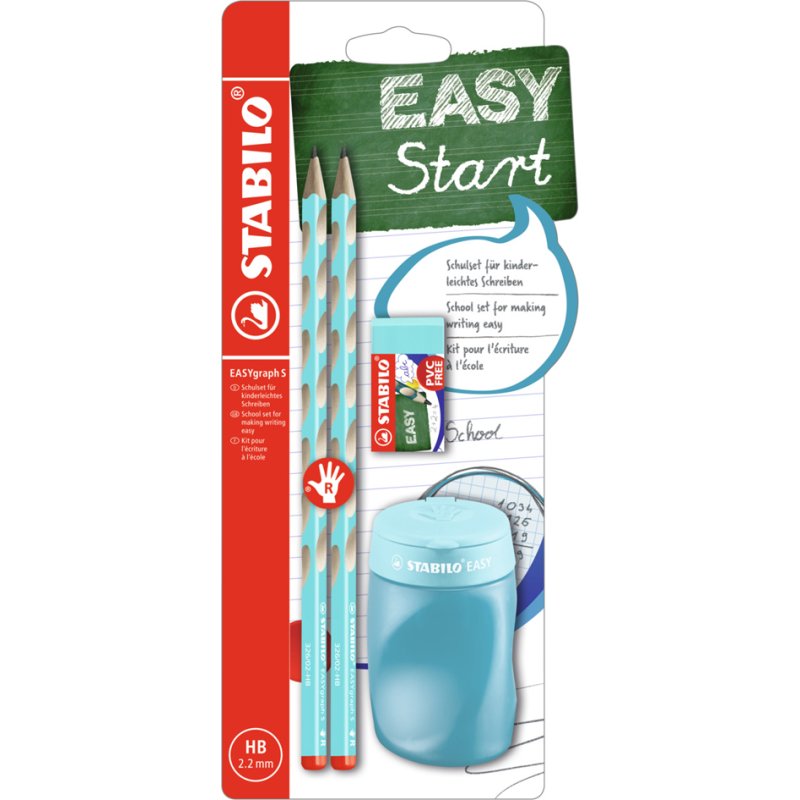 STABILO coffret scolaire EASYgraph S, gauchers, rose, HB