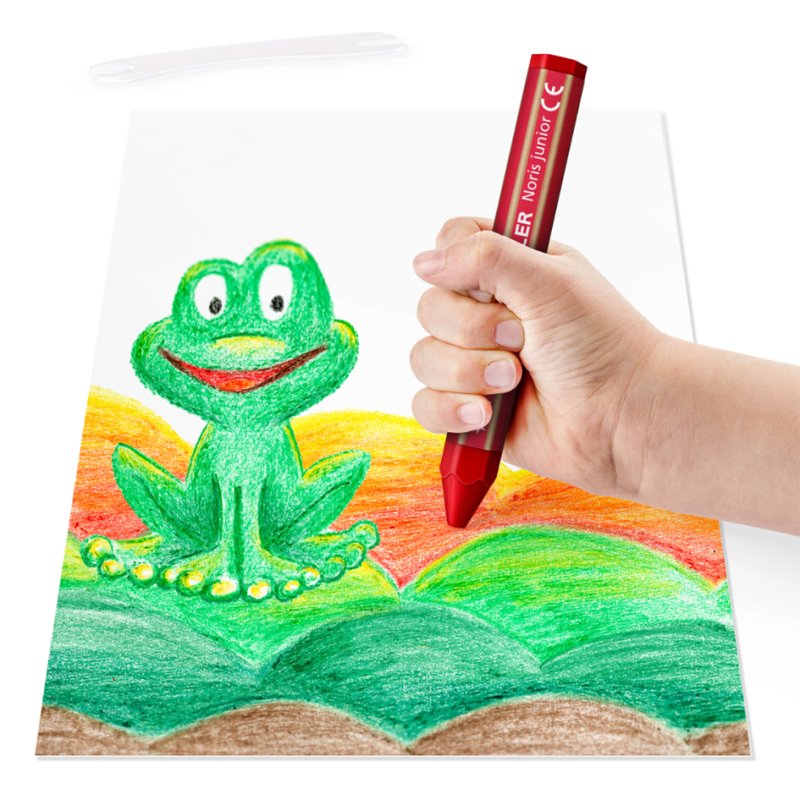STAEDTLER crayons pastel à la craie Noris junior, 18 pièces, hexagonaux