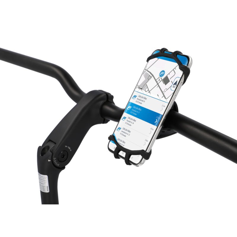 FISCHER support téléphone vélo silicone, noir, 3,5-6,5 pouces, 360° rotatif