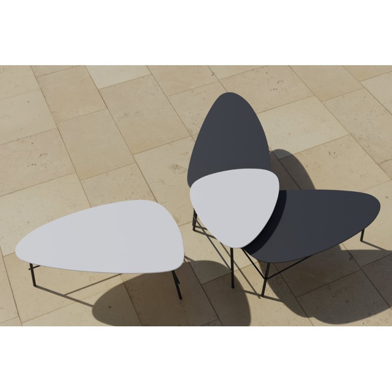 PAPERFLOW table basse LAZY, blanc, 60×50×45 cm