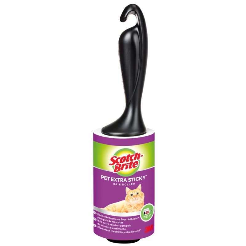 Scotch Brite navulrol pluizenroller dierenharen, Pet Extra Sticky, 48 vel, 7,65 m