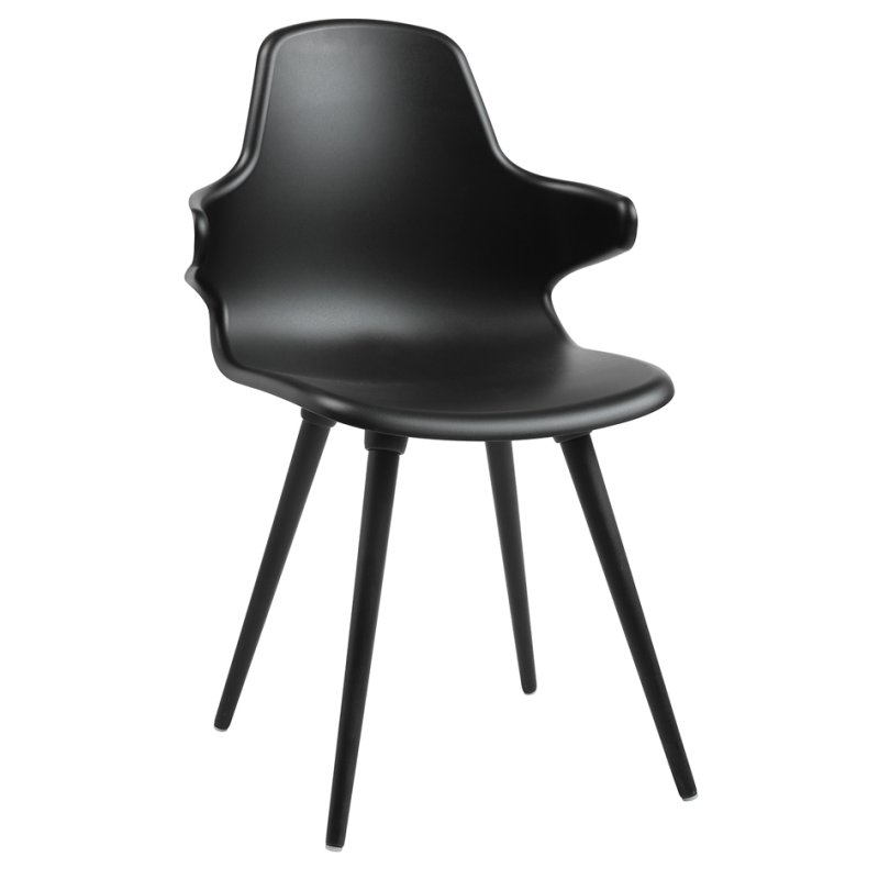 Topstar bezoekerstoel T 2020, zwart, met armleuningen, 2 stuks